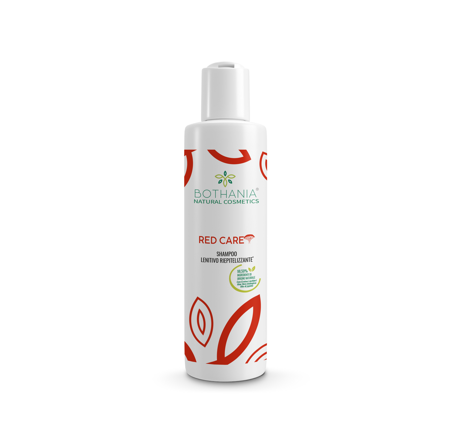 Shampoo naturale lenitivo riepitelizzante, adatto dopo trapianto di capelli, marca Bothania, 98,50% ingredienti di origine naturale. 250ml.