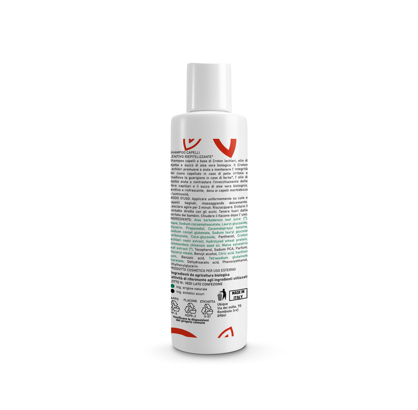 Shampoo naturale lenitivo riepitelizzante, adatto dopo trapianto di capelli, marca Bothania, 98,50% ingredienti di origine naturale. 250ml.