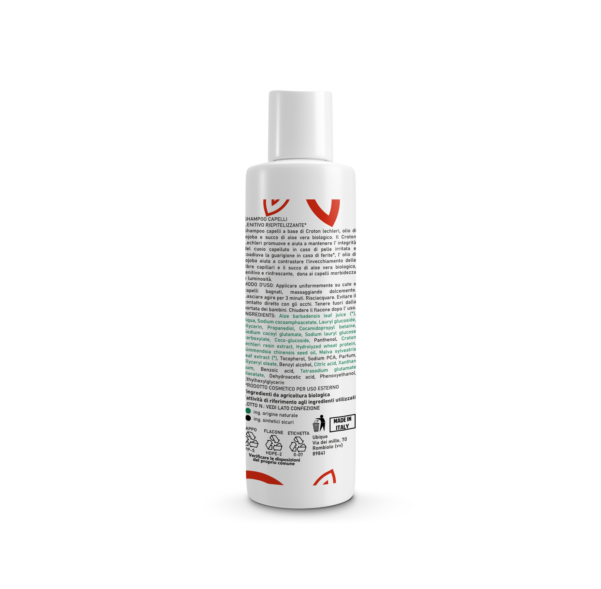 Shampoo naturale lenitivo riepitelizzante, adatto dopo trapianto di capelli, marca Bothania, 98,50% ingredienti di origine naturale. 250ml.