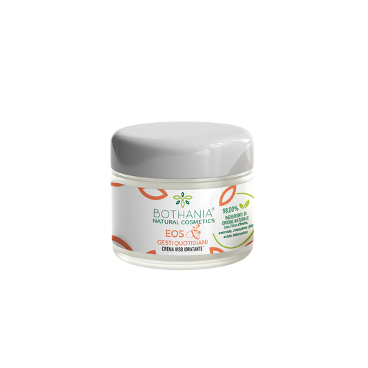 Crema viso naturale, marca Bothania, idratante e nutriente, 98% ingredienti di origine naturale.